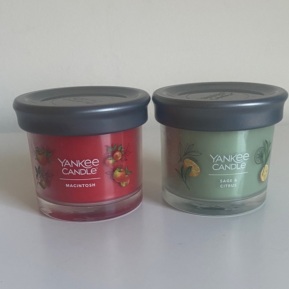 Yankee Candle Other - Yankee Candle Set of 2 Small Jar 4.1oz Macintosh & Sage & Citrus 😌🧘🏻🧘🏽‍♀️🧘🏼🧘🧘🏿